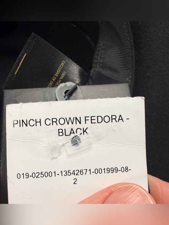 NWT Frye pinch crown women’s Black Wide-Brim Felt Fedora Hat